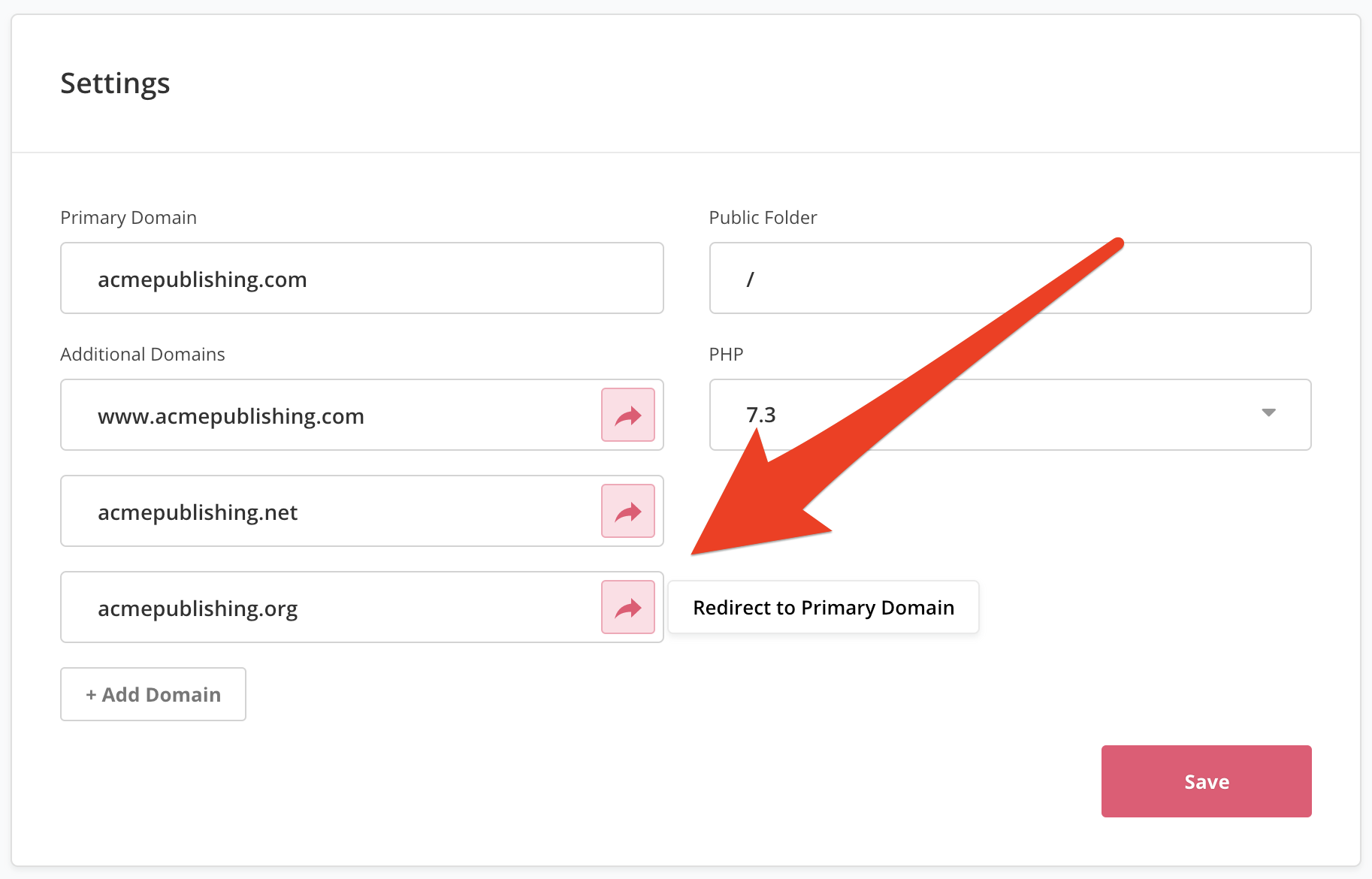 Redirect toggle