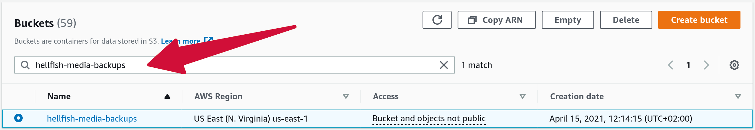 Amazon S3 Bucket ARN