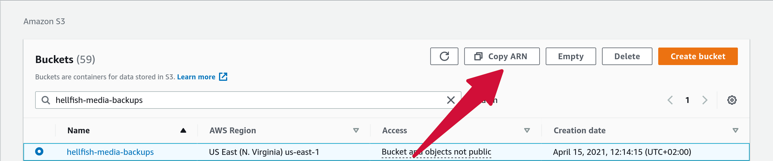 Amazon S3 Bucket Select ARN