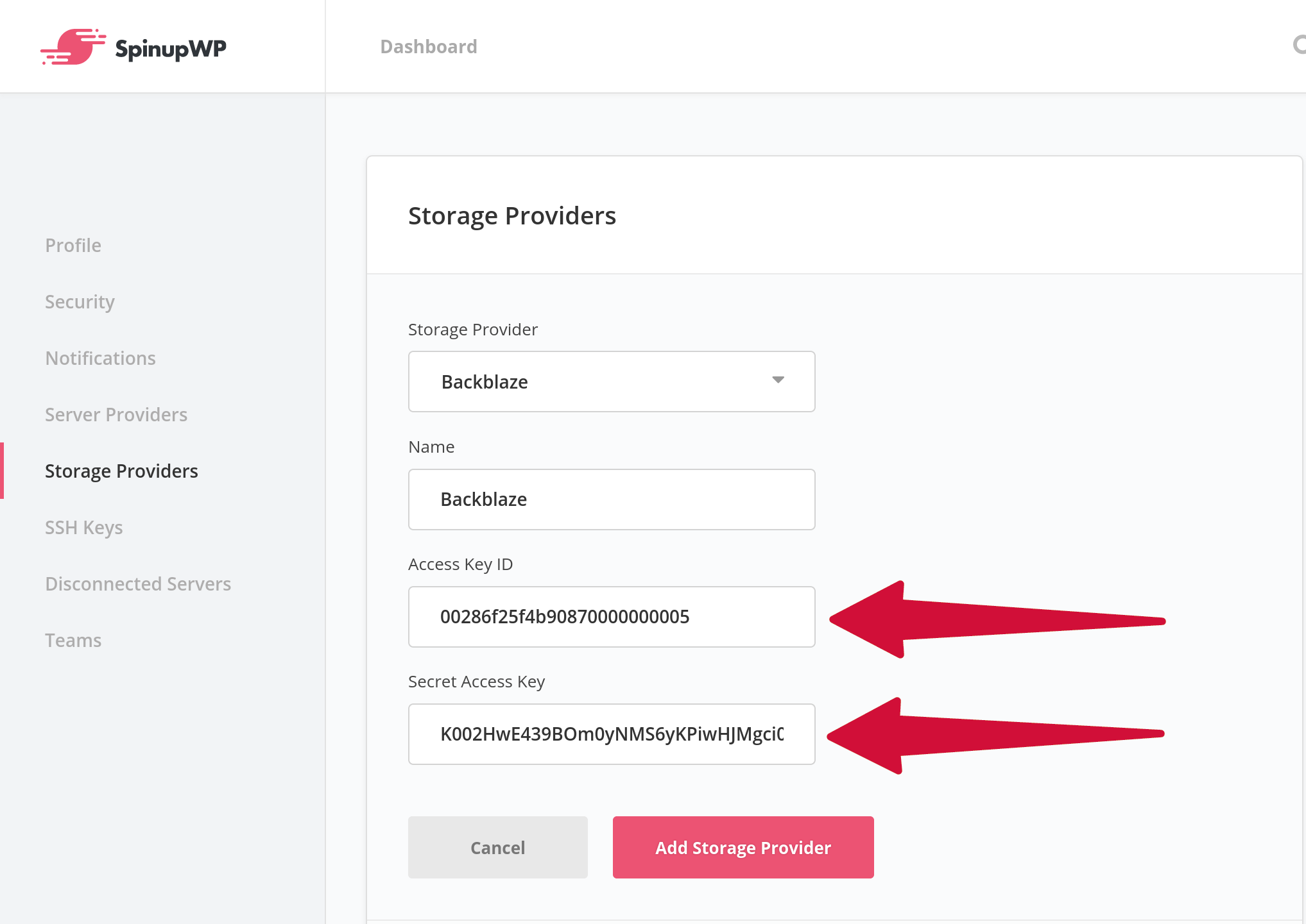 Backblaze Storage Provider