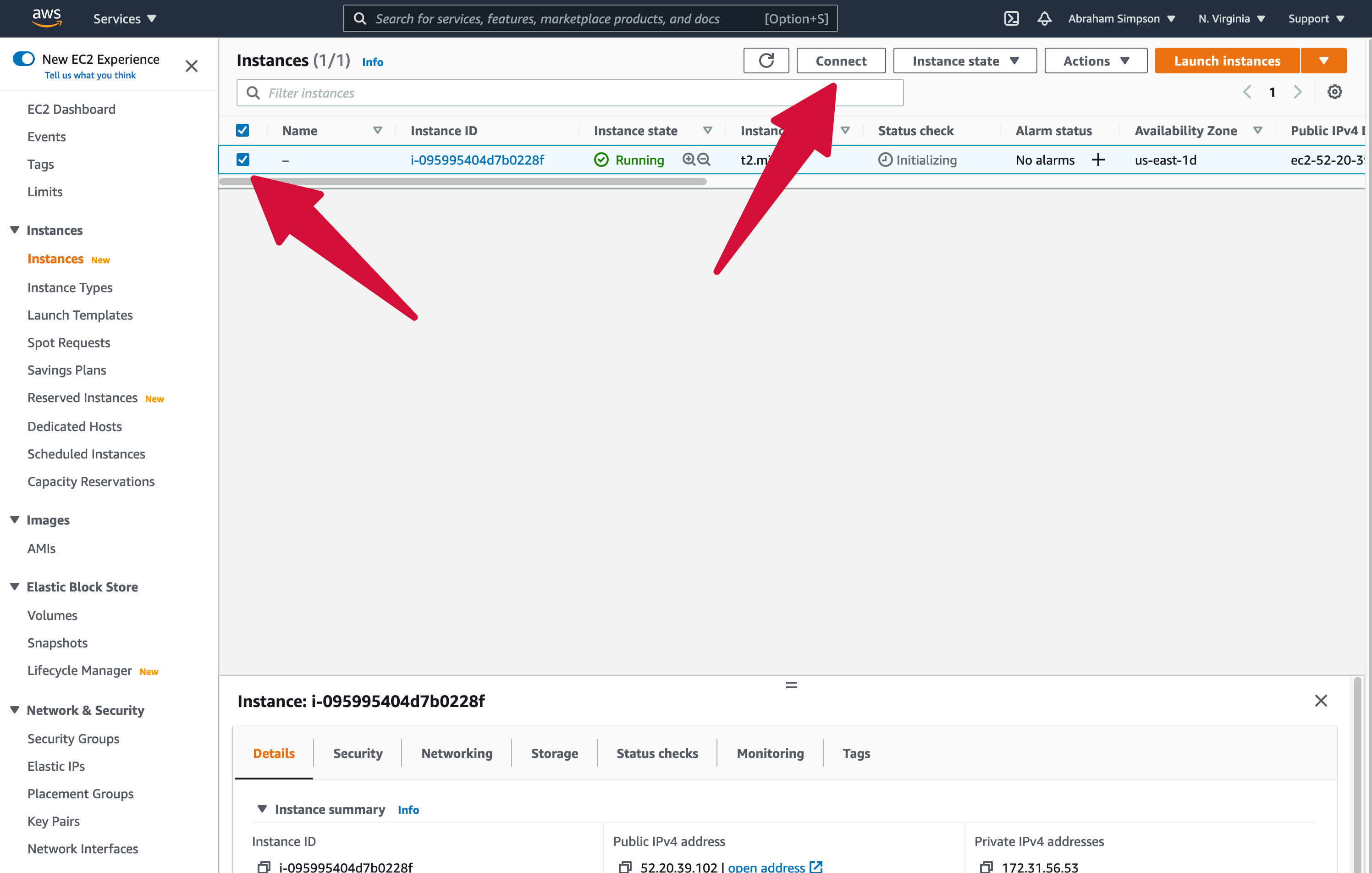 EC2 Connect to instance