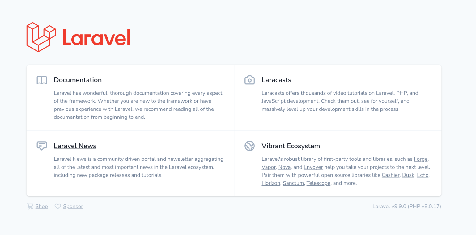 The Laravel development server.