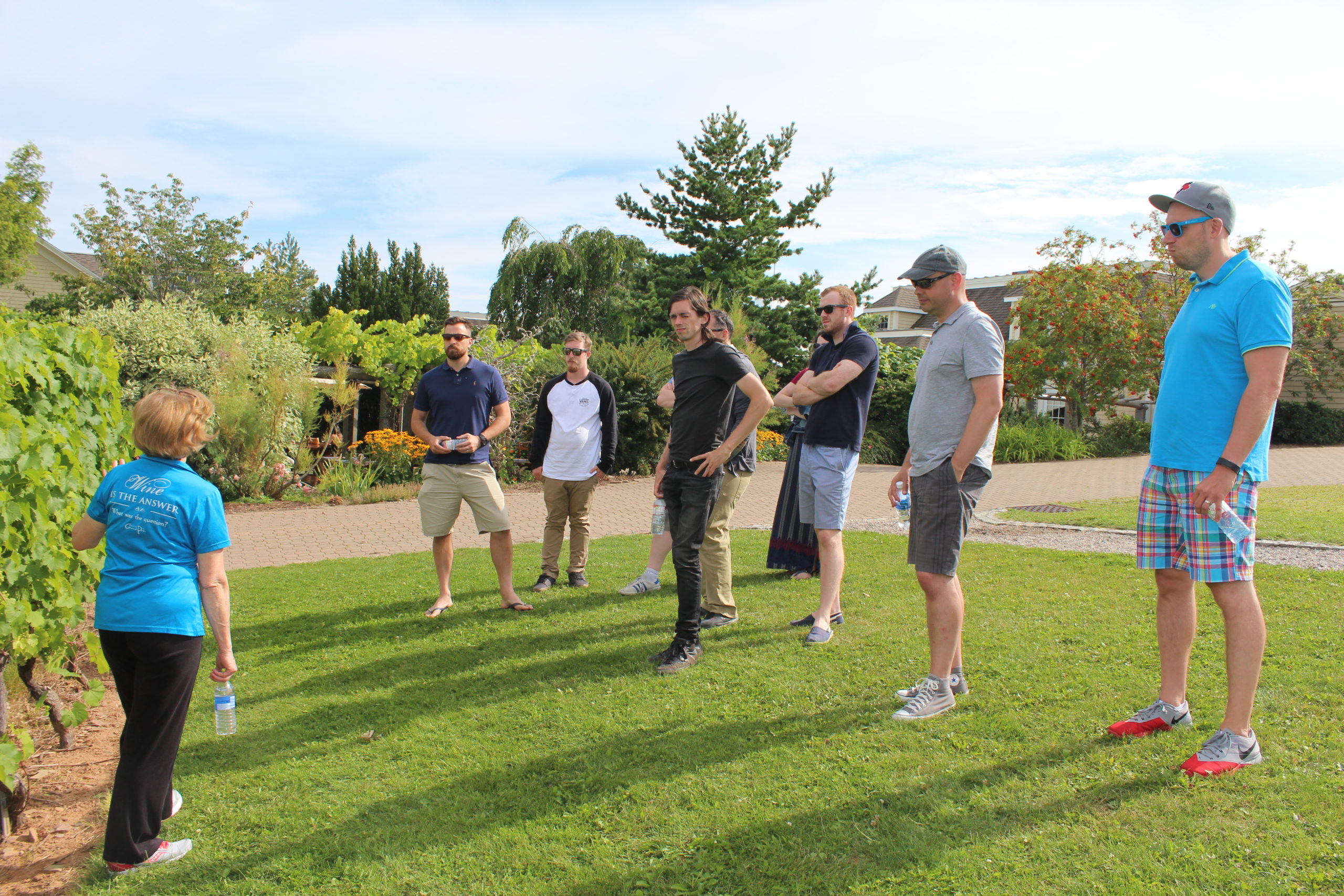 Listening the history of the Novia Scotia winery