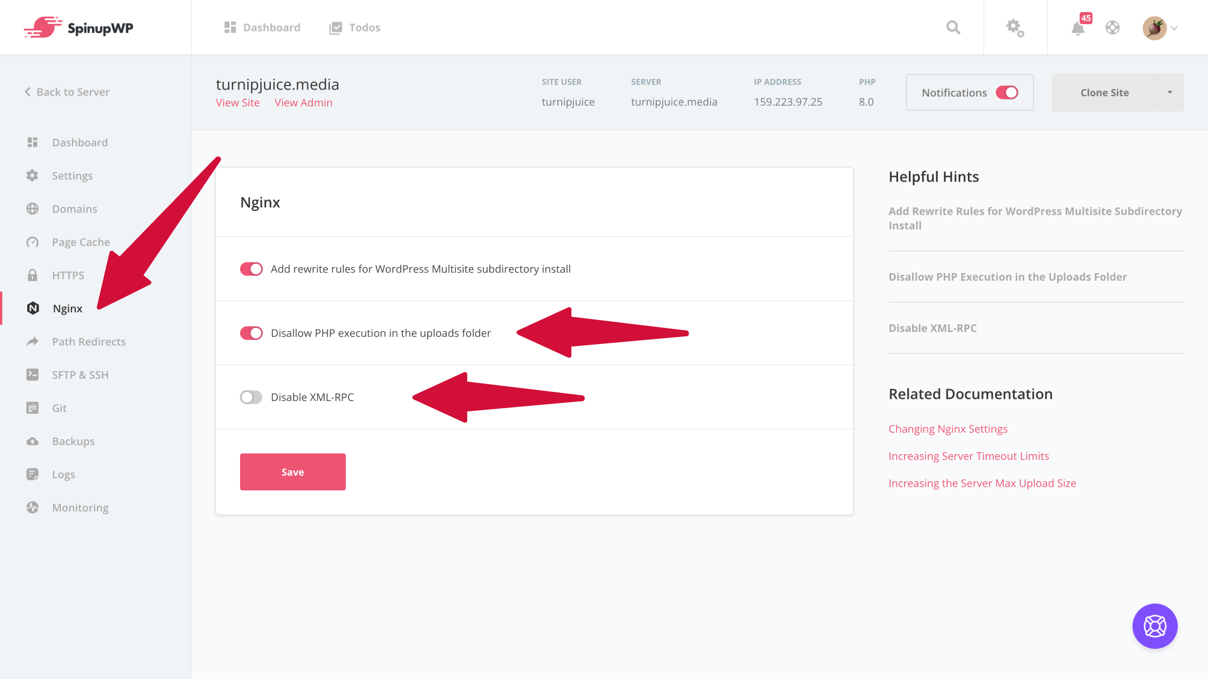 Nginx Security Settings