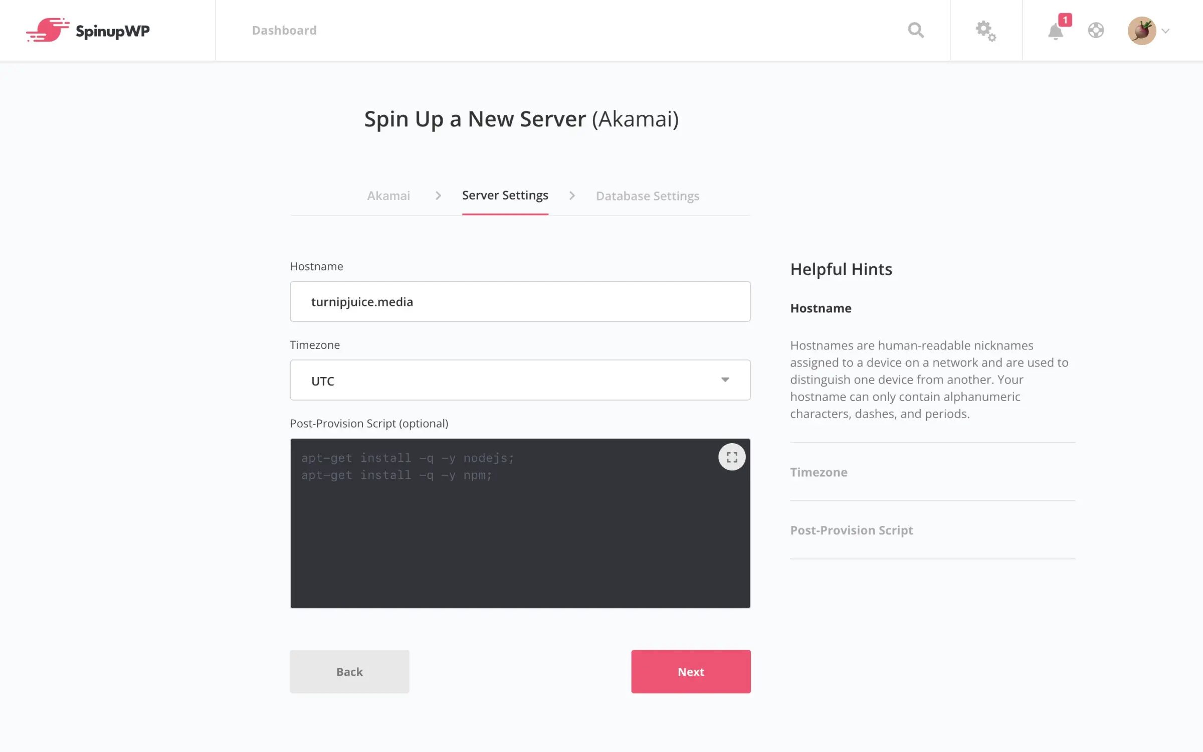 Spinning up a new Akamai server with SpinupWP